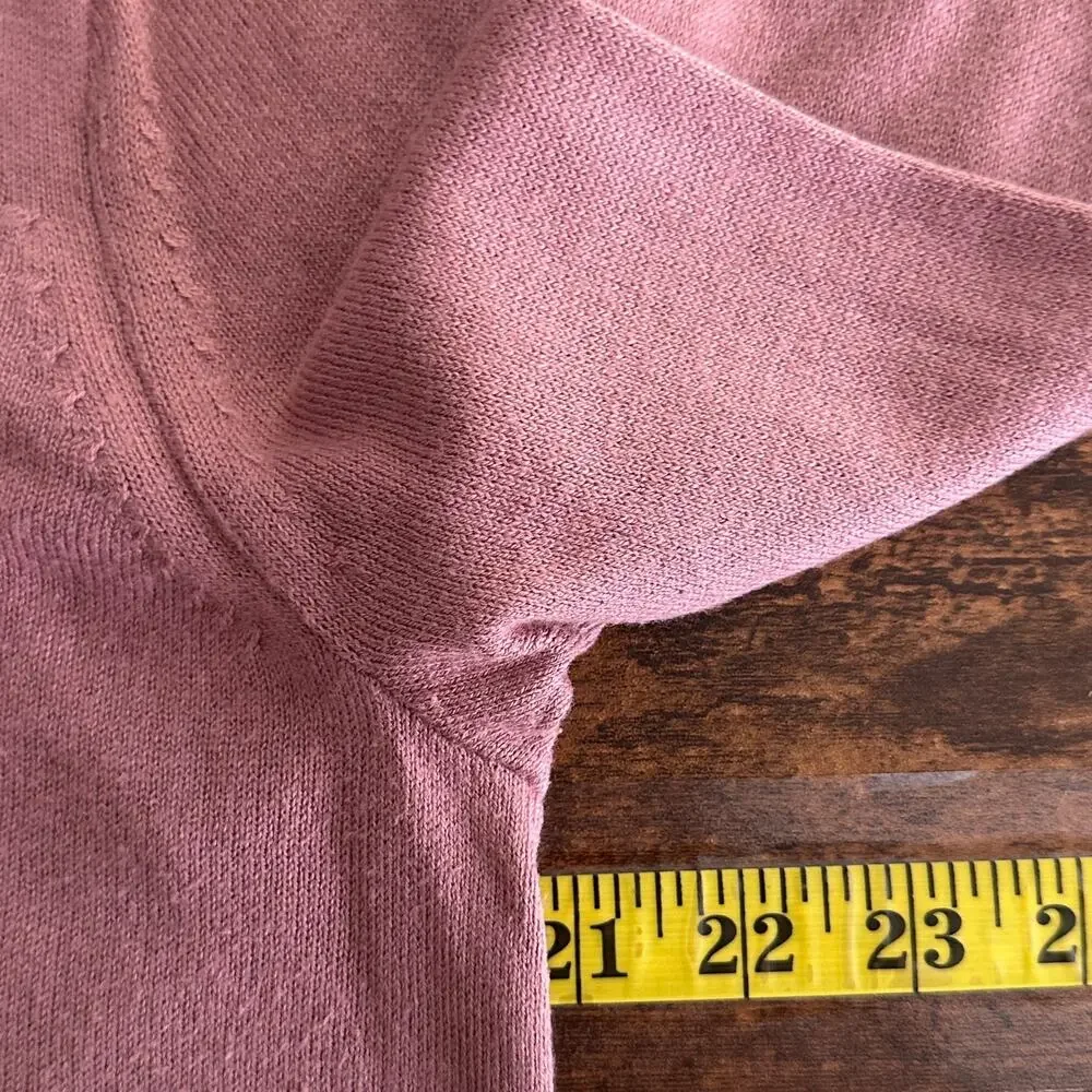 J Jill Cotton Blend Sweater Medium Petite Blush Pink Oversized EUC Soft Girl